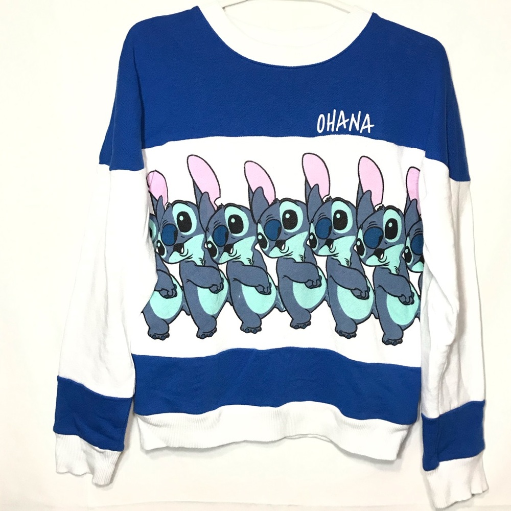 Disney Stitch 100% cotton crew neck sweater Size M
